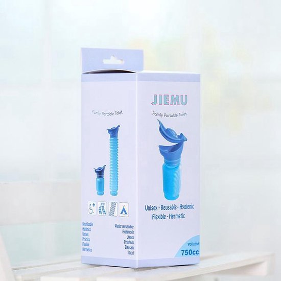 Reusable Portable Emergency Unisex Toilet - 750ML Emergency WC - Pee Bottle - Camping Toilet - Men's and Women's Urinal - Portable Toilet - Car Toilet - Children's Toilet - Closet - Pee Funnel