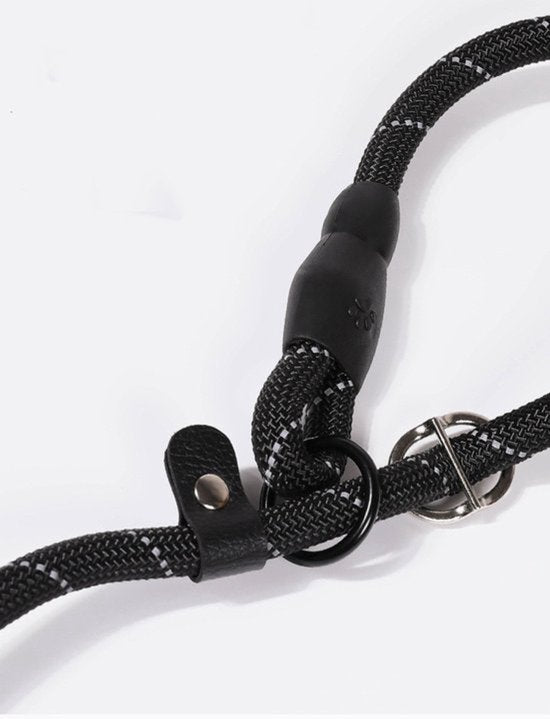 Hondenriem - 1,2m - Rood - 1,2cm dik - Sliplijn - Nylon - Hondenriem - Verstelbaar - Jachtlijn met stop - Leiband