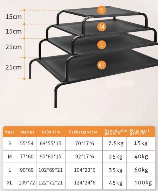 Hondenbed - Maat M - Hondenkussen - Zwart - Hondenmand - Comfortabel