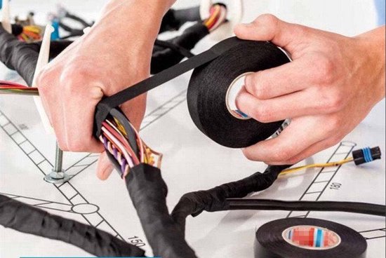 Isolatietape - Kabelboomtape - 25mmx15m - Kabeltape - PET wol - Kabelafdektape