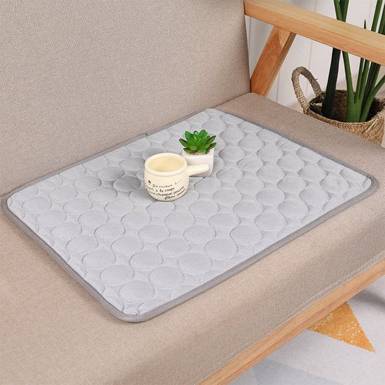 Koelmat - Dieren - 100cm x 70cm - Grijs - Verkoeling - Hond - Kat