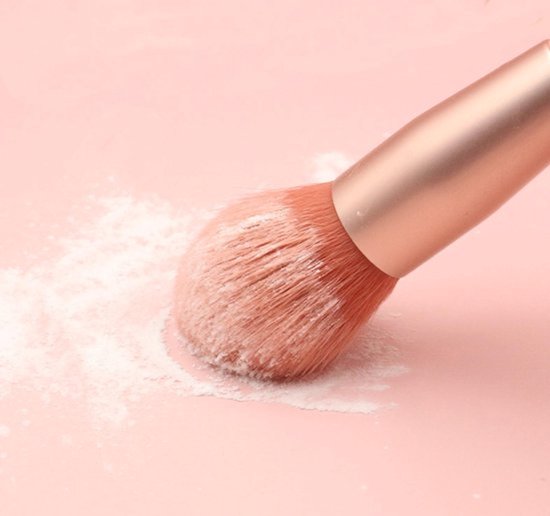 Make-up kwastenset met roze tas - 8 stuks - Professionele kwaliteit - Make-up kwast - Oogschaduw - Foundation kwast - Poeder kwast - Cosmetica - Kwastenset - Make-up tasje