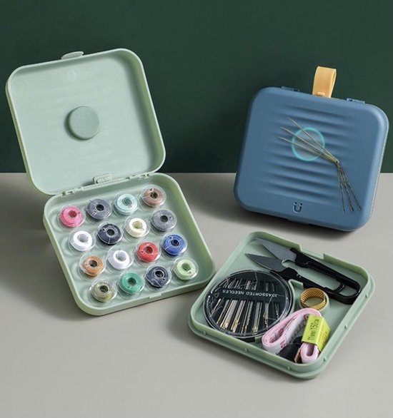 Sewing Kit for Travel - Green - Nordic - Sewing Box - Sewing - Sewing Kit - Scandinavian