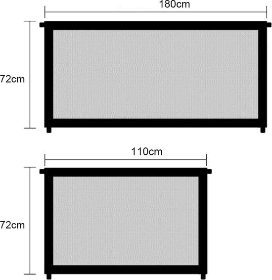 Hondennet - Zwart - 72cm x 110cm - Universeel - Trap