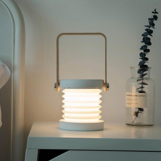 Opvouwbare LED-lamp 3 verschillende lichtstanden USB-oplaadbaar Tent Kamperen Outdoor Veranda Cadeau Terras Bureau Lezen Zaklamp Verlichting Lichtje Kerst Sinterklaas Pasen