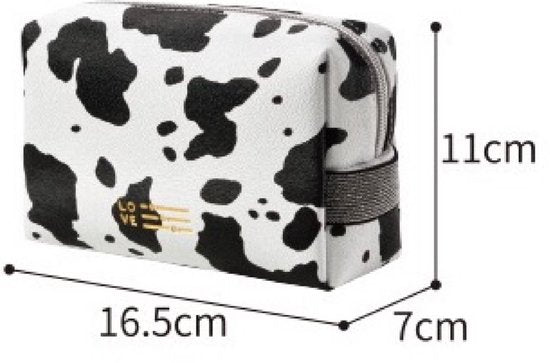 Reis Toilettas Koeienprint - Travel Etui Organizer voor Toiletartikelen Kamperen & Reizen Accessoires – Toilettas voor Dames en Heren