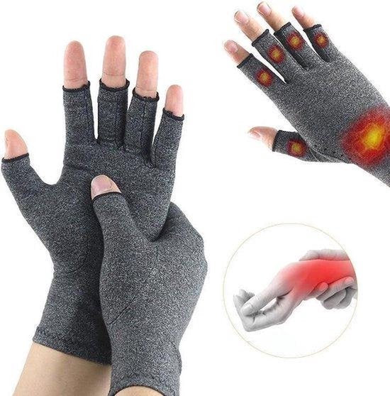 Reuma Handschoenen - Artrose - Artritis - Maat XL - Grijs - A-kwaliteit - Thuiswerk handschoenen - Compressie Handschoenen - Carpaal Tunnel