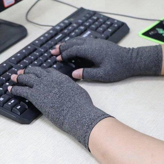 Reuma Handschoenen - Artrose - Artritis - Maat XL - Grijs - A-kwaliteit - Thuiswerk handschoenen - Compressie Handschoenen - Carpaal Tunnel