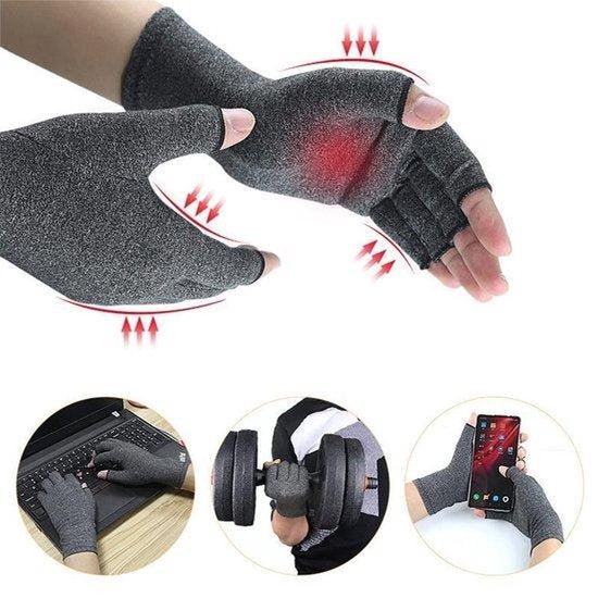 Reuma Handschoenen - Artrose - Artritis - Maat XL - Grijs - A-kwaliteit - Thuiswerk handschoenen - Compressie Handschoenen - Carpaal Tunnel