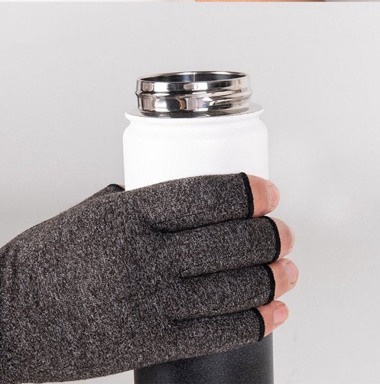 Reuma Handschoenen met Grip - 1 Paar - Artrose - artritis - Maat XL - Thuiswerk handschoenen - Grijs - Compressie Handschoenen - Carpaal Tunnel