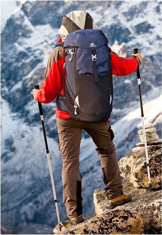 Rugzak 50L - Blauw - Rugzak voor Wandelen - Bergbeklimmen - Wandelen - Reizen