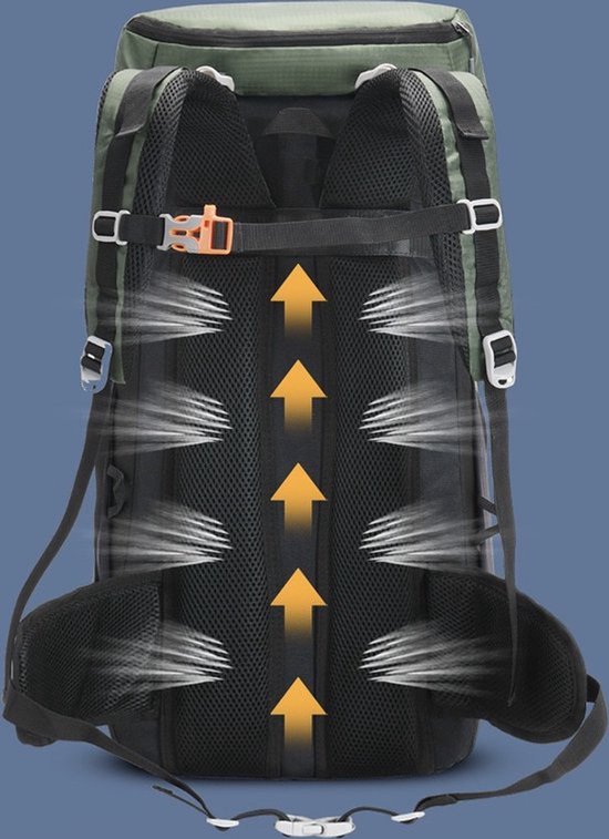 Rugzak 50L - Blauw - Rugzak voor Wandelen - Bergbeklimmen - Wandelen - Reizen