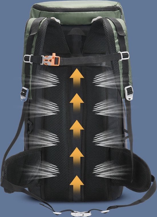 Backpack 50L - Zwart - Rugzak voor Hiken - Bergbeklimmen - Wandelen - Reizen