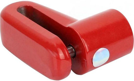 Schijfremslot voor motorfietsen, scooters en fietsen met schijfremmen - Rood - Universeel - 5,5 mm met kabel - Slot