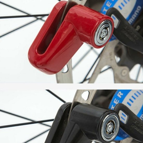 Discusslot voor motoren, scooters en fietsen met schijfremmen - Zwart - Universeel - 5,5 mm met kabel - Slot
