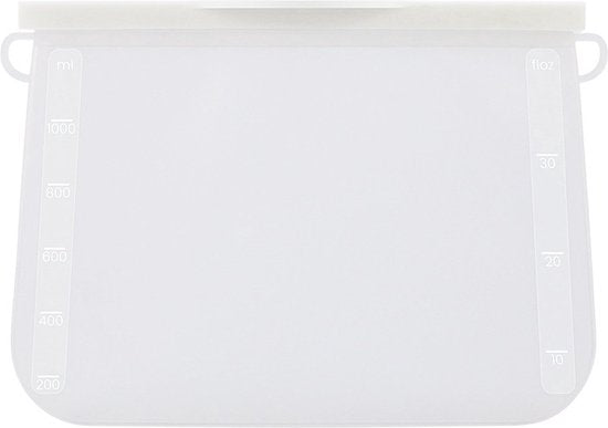 Siliconen Vershoudzakken Set Wit - 3 Maten - Herbruikbaar - 500ml - 1000ml - 1500ml - Vershoudzakken - Koelkast