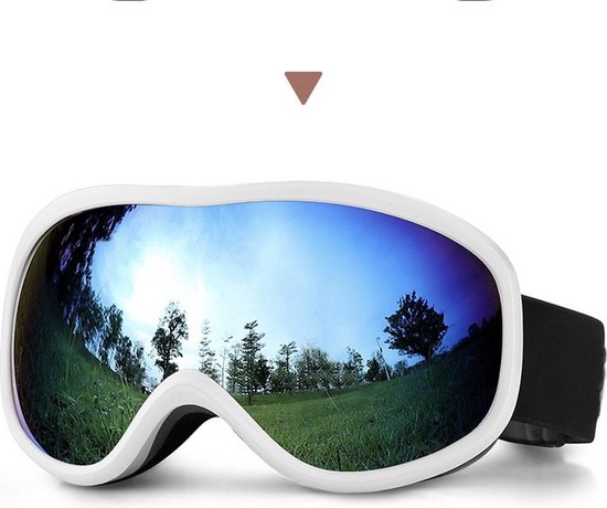 Skibril Wit - Snowboardbril - UV Beschermend - Verstelbare Ski/Snowboard bril - Unisex - Multi glas