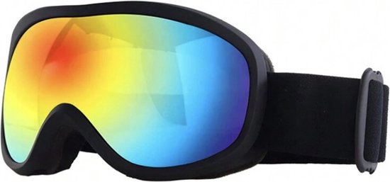 Skibril Zwart - Snowboardbril - UV Bescherming - Verstelbare Ski/Snowboard bril - Unisex - Multi glas