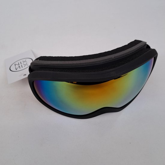 Skibril Zwart - Snowboardbril - UV Bescherming - Verstelbare Ski/Snowboard bril - Unisex - Multi glas