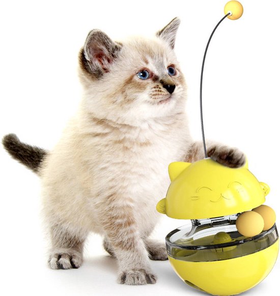 Speelgoed Kat - Interactieve Rollende Bal - Geel - Katten