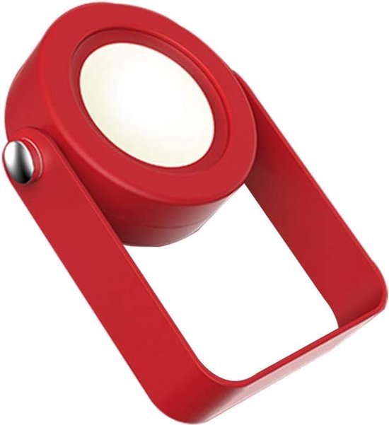 Tafellamp - Rood - 70 UUR Draadloos - Uitklapbaar - Bureaulamp - Nachtlampje - Leeslampje - LED - Dimbaar met Sensor (Rood) - Nachtlamp - Lamp - Modern