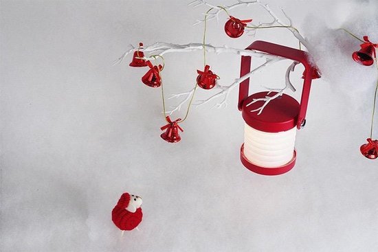 Tafellamp - Rood - 70 UUR Draadloos - Uitklapbaar - Bureaulamp - Nachtlampje - Leeslampje - LED - Dimbaar met Sensor (Rood) - Nachtlamp - Lamp - Modern