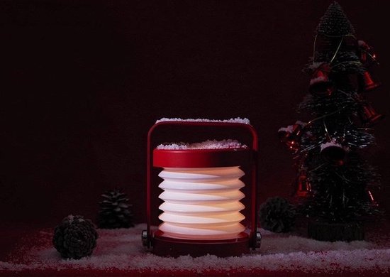 Tafellamp - Rood - 70 UUR Draadloos - Uitklapbaar - Bureaulamp - Nachtlampje - Leeslampje - LED - Dimbaar met Sensor (Rood) - Nachtlamp - Lamp - Modern