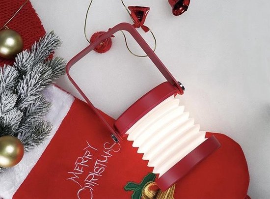 Tafellamp - Rood - 70 UUR Draadloos - Uitklapbaar - Bureaulamp - Nachtlampje - Leeslampje - LED - Dimbaar met Sensor (Rood) - Nachtlamp - Lamp - Modern