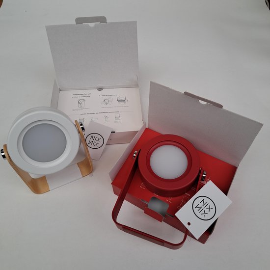 Tafellamp - Rood - 70 UUR Draadloos - Uitklapbaar - Bureaulamp - Nachtlampje - Leeslampje - LED - Dimbaar met Sensor (Rood) - Nachtlamp - Lamp - Modern