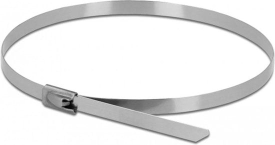 Kabelbinders - RVS - 12 stuks - Lengte: 300 mm - Breedte: 4.6 mm - Roestvrij staal - Kabelbinder - Tie-wrap