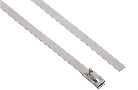 Kabelbinders - RVS - 24 stuks - Lengte: 300 mm - Breedte: 4.6 mm - Roestvrij staal - Kabelbinder - Tie-wrap