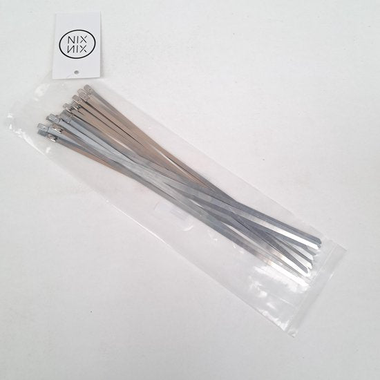Kabelbinders - RVS - 24 stuks - Lengte: 300 mm - Breedte: 4.6 mm - Roestvrij staal - Kabelbinder - Tie-wrap