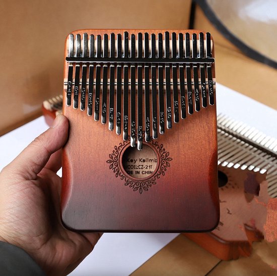Vingerpiano - Kalimba - 21 toetsen - Mahoniehout - Muziekinstrument