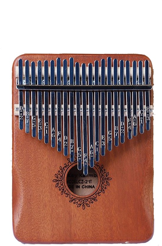 Vingerpiano - Kalimba - 21 toetsen - Mahoniehout - Muziekinstrument