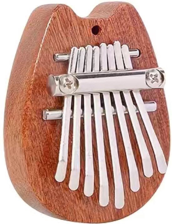 Vingerpiano - Mini-kalimba - 8 toetsen - Mahoniehout - Muziekinstrument