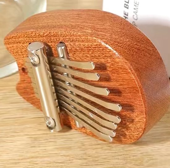 Vingerpiano - Mini-kalimba - 8 toetsen - Mahoniehout - Muziekinstrument