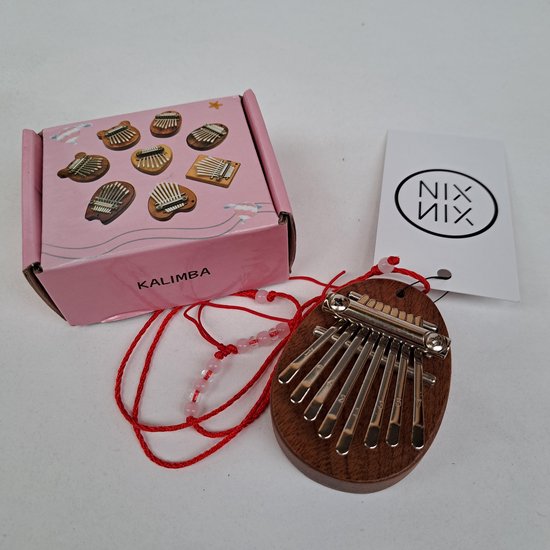Vingerpiano - Mini-kalimba - 8 toetsen - Mahoniehout - Muziekinstrument