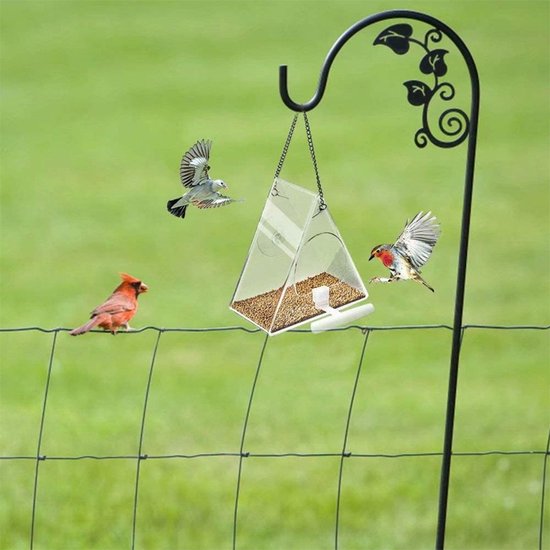 Vogelhuisje Transparant - Vogelhuisje - Driehoek - Voederhuisje - Vogelvoer - Doorzichtig