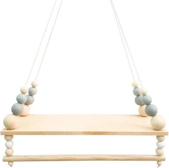 Wandplank - 38cm x 14cm x 1,2cm - Babykamer - Hangend - Nordic - Kinderkamer - Hout - Kledinghanger