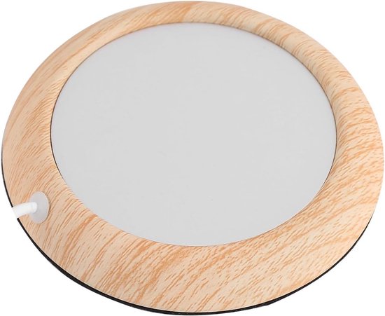 Warmhoud onderzetter Hout - Cup Warmer met USB Aansluiting - Geschikt voor Bekers en Glazen - Mok Warmer