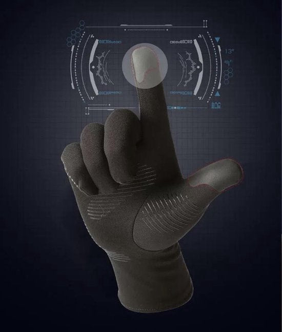 Waterdichte handschoenen Zwart Maat M - Met touchscreen tip - Winddicht