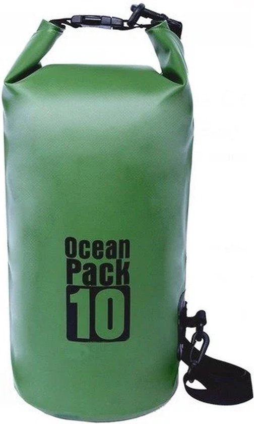 Waterdichte Tas - Droge zak - 10L - Groen - Ocean Pack - Droge Zak - Survival Outdoor Rugzak - Droogtassen - Boottas - Zeiltas