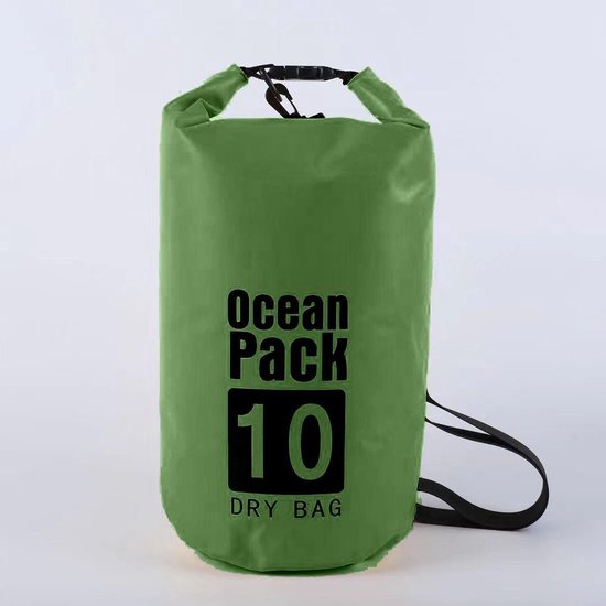 Waterdichte Tas - Droge zak - 10L - Groen - Ocean Pack - Droge Zak - Survival Outdoor Rugzak - Droogtassen - Boottas - Zeiltas