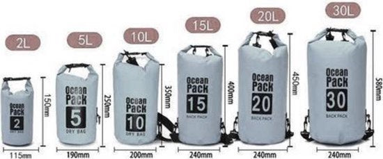 Waterdichte Tas - Droge zak - 10L - Groen - Ocean Pack - Droge Zak - Survival Outdoor Rugzak - Droogtassen - Boottas - Zeiltas