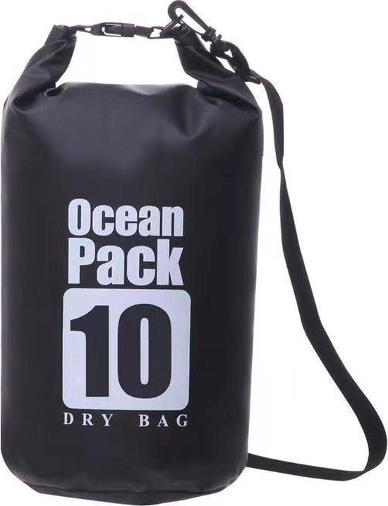 Waterdichte Tas - Droge zak - 10L - Zwart - Ocean Pack - Droge Zak - Survival Outdoor Rugzak - Droogzakken - Boottas - Zeiltas