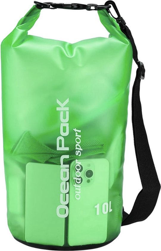 Waterdichte Tas - Droge zak - 20L - Groen - Ocean Pack - PVC - Droge Zak - Survival Outdoor Rugzak - Droogzakken - Boottas - Zeiltas