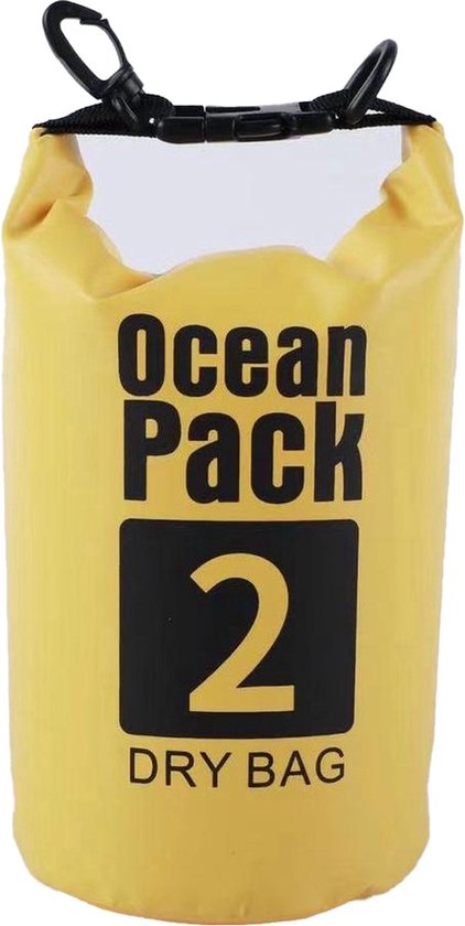 Waterdichte Tas - Droge zak - 2L - Geel - Ocean Pack - Droge Zak - Survival Outdoor Rugzak - Droogtassen - Boottas - Zeiltas