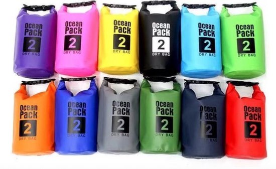 Waterdichte Tas - Droge zak - 2L - Geel - Ocean Pack - Droge Zak - Survival Outdoor Rugzak - Droogtassen - Boottas - Zeiltas