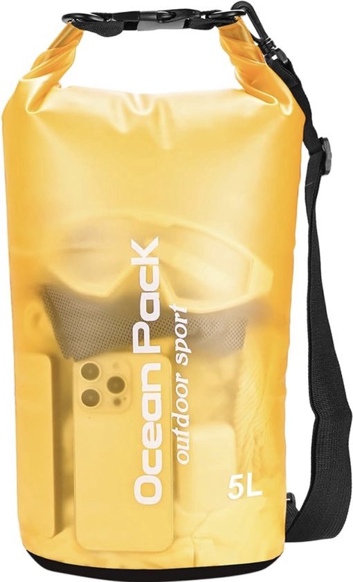 Waterdichte Tas - Droge zak - 2L - Geel - Ocean Pack - PVC - Droge Zak - Survival Outdoor Rugzak - Droogzakken - Boottas - Zeiltas
