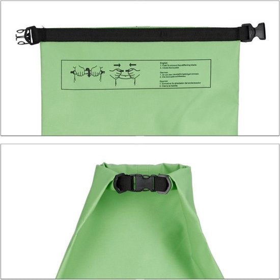 Waterdichte Tas - Droge zak - 2L - Groen - Ocean Pack - Droge Zak - Survival Outdoor Rugzak - Droogzakken - Boottas - Zeiltas